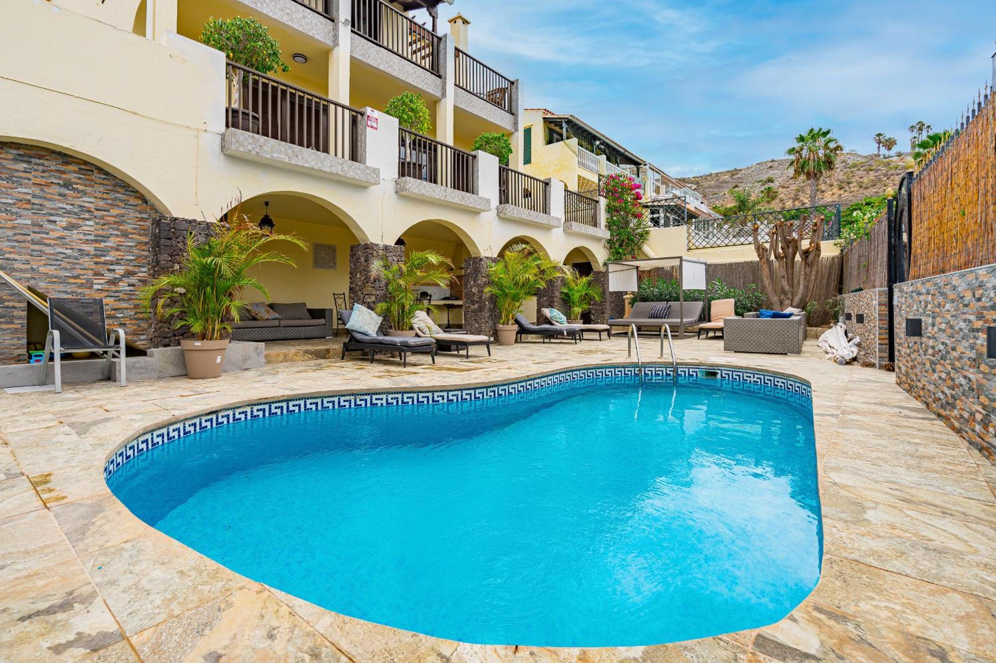 Villa Natali ,Luxury 3-Levels Large Villa On Tenerife, Ocean View, Private Poo L& Barbecue Area アデヘ エクステリア 写真